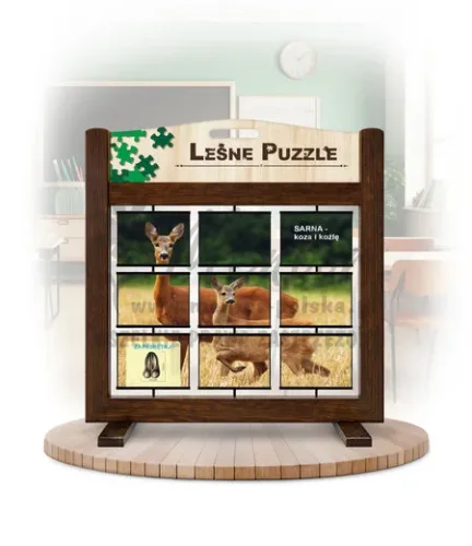 Leśne puzzle (gra mobilna) - Sarna_awers kolor brąz