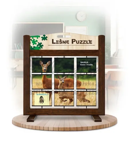 Leśne puzzle (gra mobilna) - Sarna_awers kolor brąz