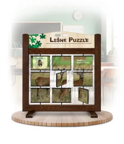 Leśne puzzle (gra mobilna) - Sarna i Jeleń_awers kolor brąz