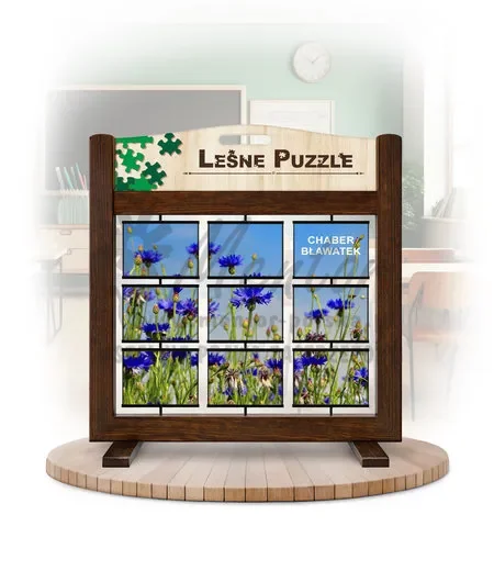 Leśne puzzle (gra mobilna) - Mak i Chaber_awers kolor brąz
