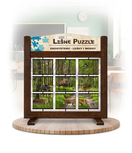 Leśne puzzle (gra mobilna) - Ekosystemy_awers kolor brąz