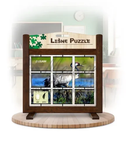 Leśne puzzle (gra mobilna) - Żuraw i Czapla_awers