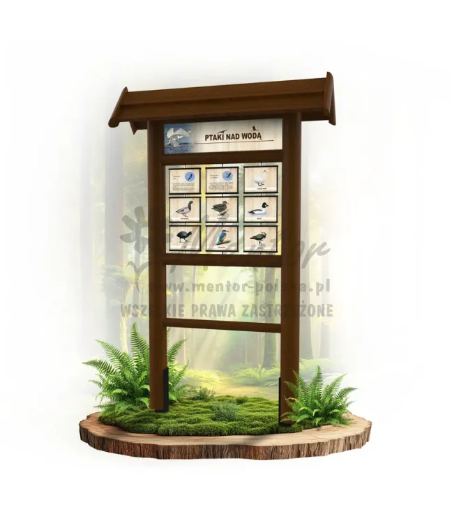 Seria poznawcza - Ptaki nad wodą_ilustrowana_brąz