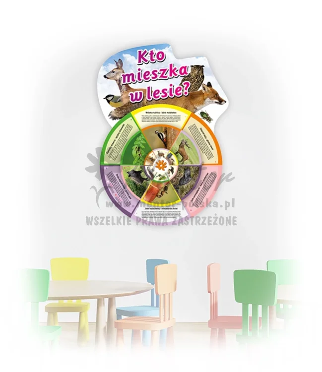 Koło Wiedzy - Kto mieszka w lesie? (do zawieszenia wewnątrz)