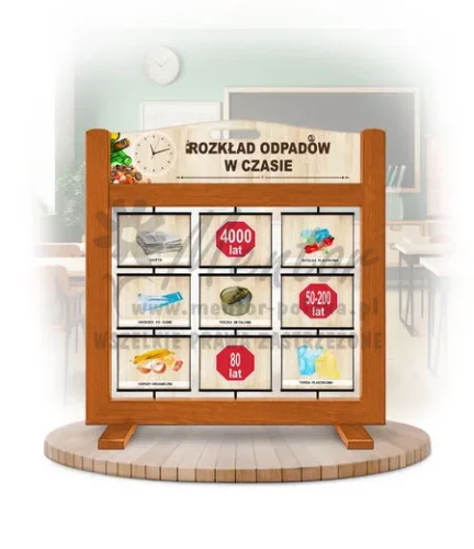 Seria poznawcza (gra mobilna) - Rozkład odpadów w czasie kolor dąb