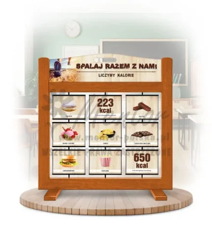 Seria poznawcza (gra mobilna) - Spalaj razem z nami - liczymy kalorie kolor dąb