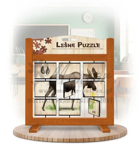 Leśne puzzle (gra mobilna) - Łoś i Daniel_awers kolor dąb