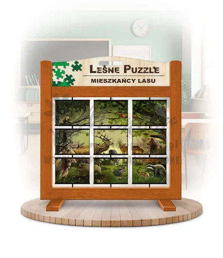 Leśne puzzle (gra mobilna) - Mieszkańcy Lasu_awers kolor dąb