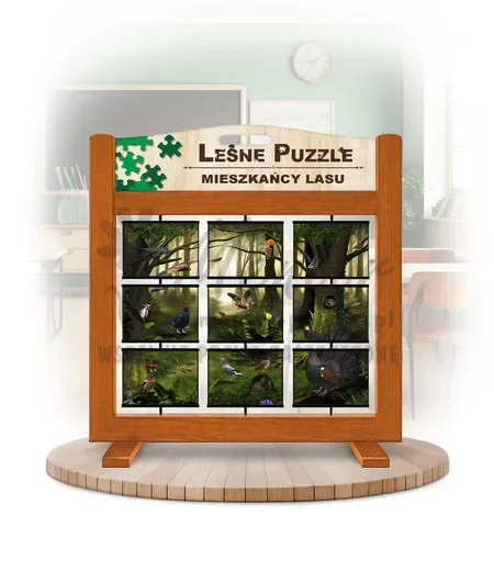 Leśne puzzle (gra mobilna) - Mieszkańcy Lasu_rewers kolor dąb