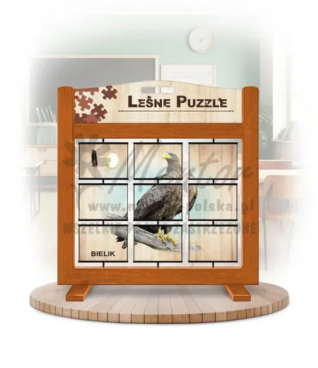 Leśne puzzle (gra mobilna) - Wiewiórka i Kuna_awers kolor dąb