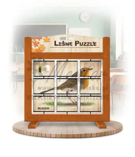 Leśne puzzle (gra mobilna) - Kowalik i Rudzik_awers kolor dąb