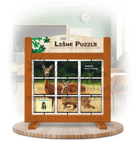 Leśne puzzle (gra mobilna) - Sarna_awers kolor dąb