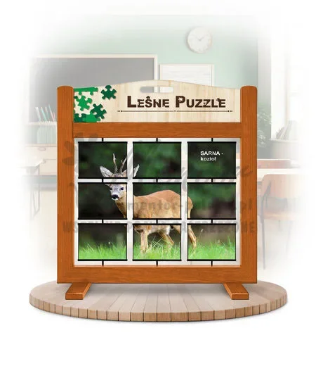 Leśne puzzle (gra mobilna) - Sarna_rewers kolor dąb