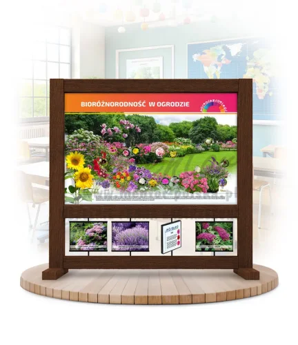Seria Bio (mobilna) - Bioróżnorodność w ogrodzie kolor brąz