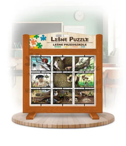 Leśne puzzle (gra mobilna) - Leśne Przedszkole_awers kolor dąb
