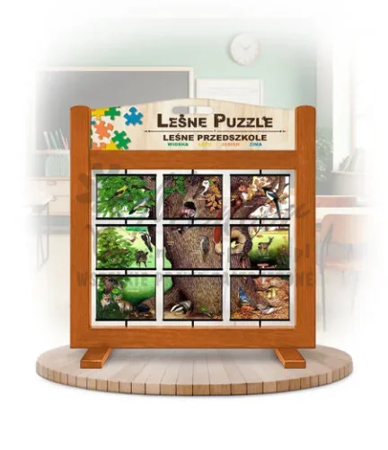 Leśne puzzle (gra mobilna) - Leśne Przedszkole_rewers kolor dąb