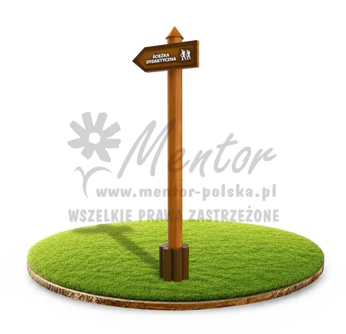 Kierunkowskaz rzeźbiony dwustronny_dąb