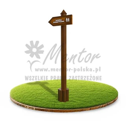 Kierunkowskaz rzeźbiony dwustronny_brąz