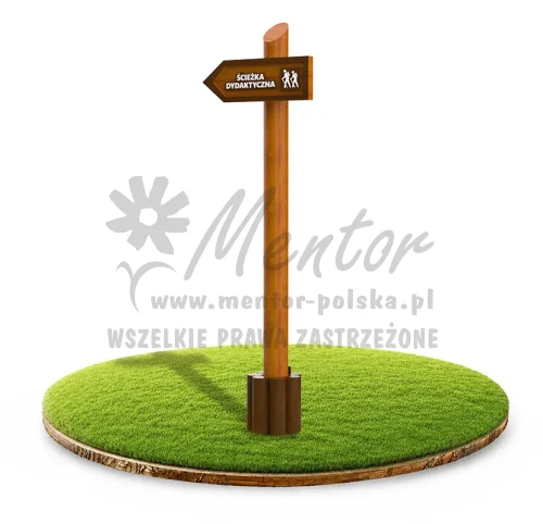 Kierunkowskaz na słupie KRZ1 dąb