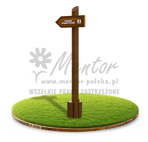 Kierunkowskaz na słupie KRZ1 brąz