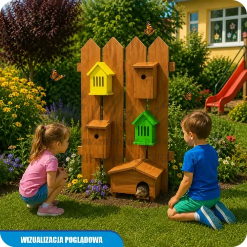 Znajdź mój dom - wizualizacja poglądowa na terenie ogródka przedszkolnego