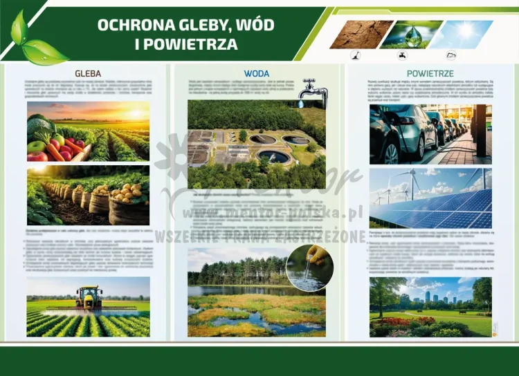 PROMOCJA! Tablica ekologiczna - Ochrona gleby, wód i powietrza