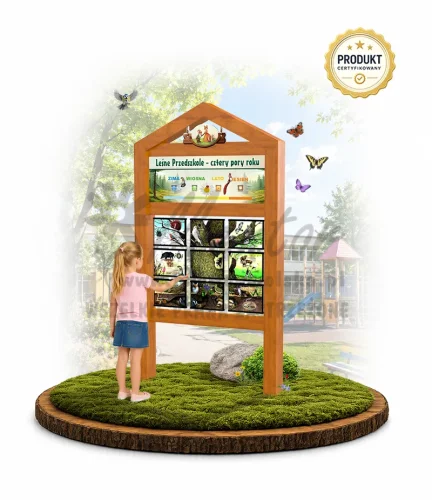 Gra edukacyjna Puzzle przedszkolaka – Leśne Przedszkole Cztery Pory Roku, kolor dąb