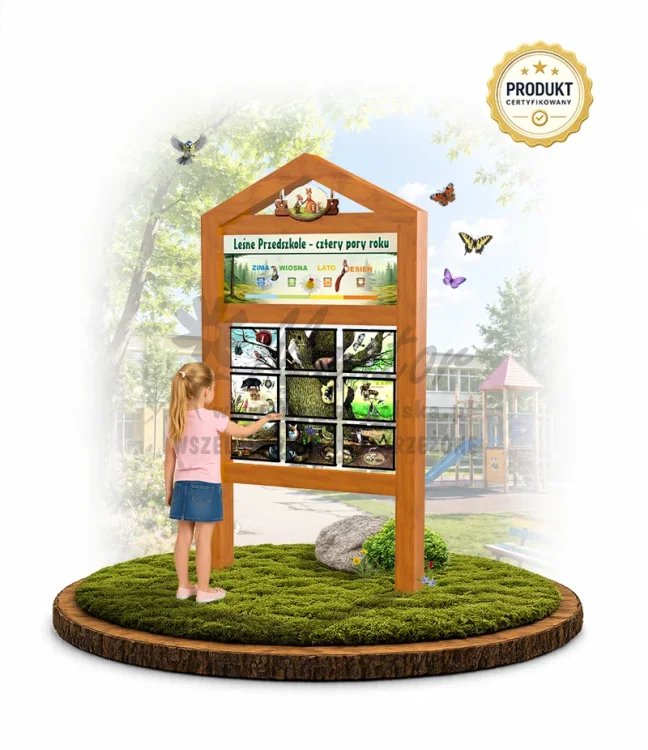 Gra edukacyjna Puzzle przedszkolaka – Leśne Przedszkole Cztery Pory Roku, kolor dąb