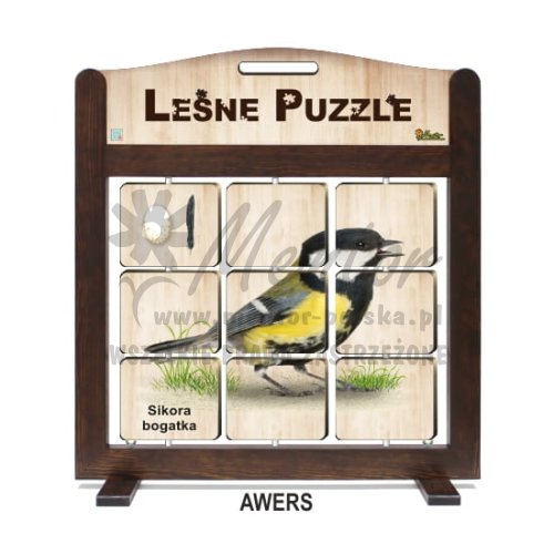 GRA MOBILNA - LEŚNE PUZZLE "SIKORA BOGATKA / SIKORA MODRA" - (wizualizacja poglądowa)