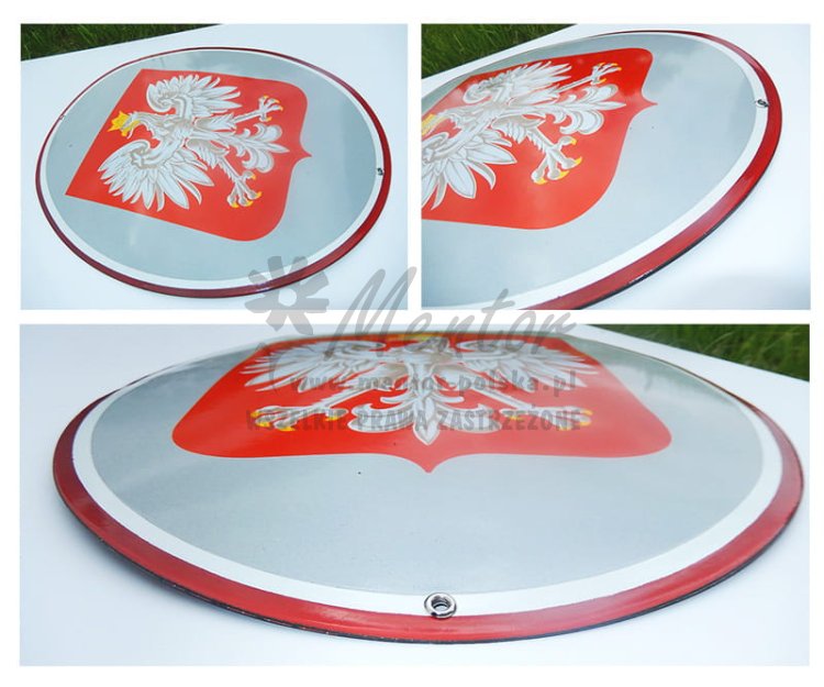 Godło - tablica owalna 50x40 cm, tablica emaliowana, wypalana