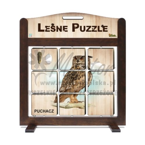 Leśne puzzle "PUCHACZ/PUSZCZYK" - (wizualizacja poglądowa)