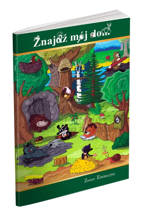 ZESZYT EDUKACYJNY "Znajdź mój dom" okładka złożona, przód