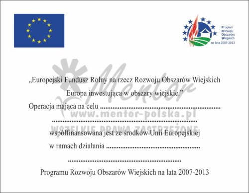 Tablica informacyjna inwestycji w ramach Programu Rozwoju Obszarów Wiejskich