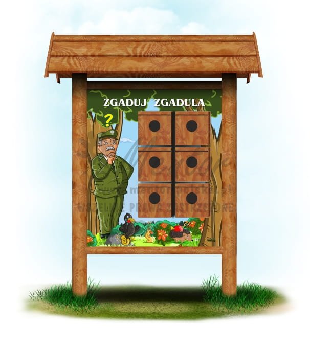 "Zgaduj Zgadula" Leśnik Alojzy, impregnat: dąb - wizualizacja poglądowa