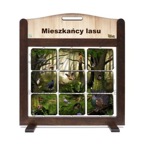 GRA MOBILNA - LEŚNE PUZZLE "MIESZKAŃCY LASU" - (wizualizacja poglądowa)