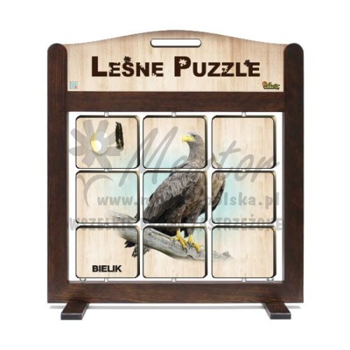 GRA MOBILNA - LEŚNE PUZZLE "BIELIK / MYSZOŁÓW" - (wizualizacja poglądowa)