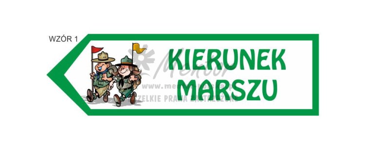 Tablica kierunkowa "KIERUNEK MARSZU" -WZÓR 1