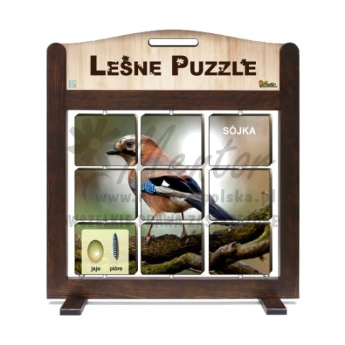 GRA MOBILNA - LEŚNE PUZZLE "SÓJKA - ZIĘBA", wersja foto - (wizualizacja poglądowa)