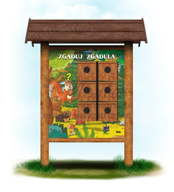 Gra terenowa "Zgaduj Zgadula", impregnat: dąb+brąz - (wizualizacja poglądowa)