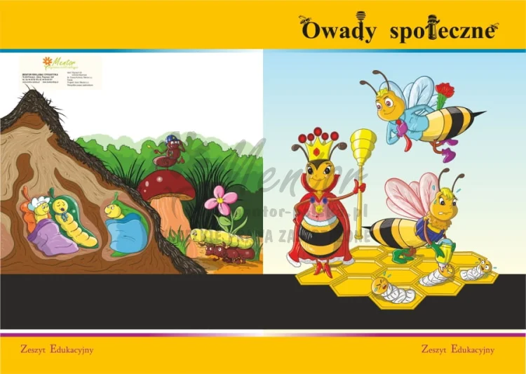 ZESZYT EDUKACYJNY "OWADY SPOŁECZNE" okładka rozłożona