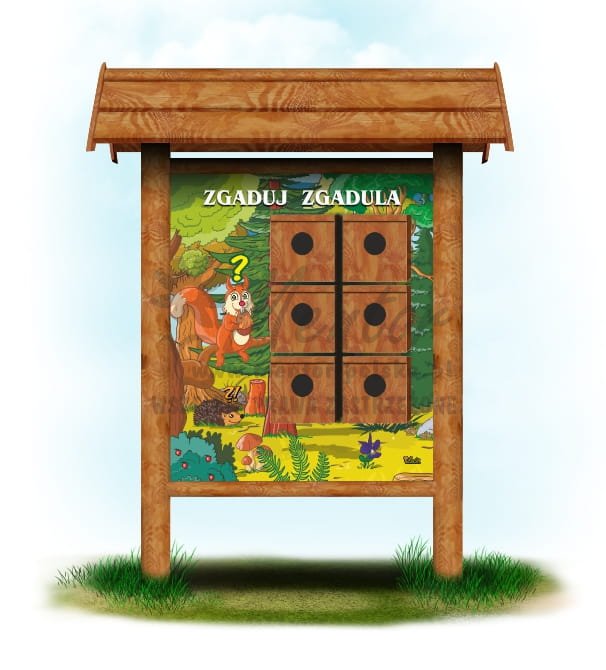 Gra terenowa "Zgaduj Zgadula", impregnat: dąb - (wizualizacja poglądowa)