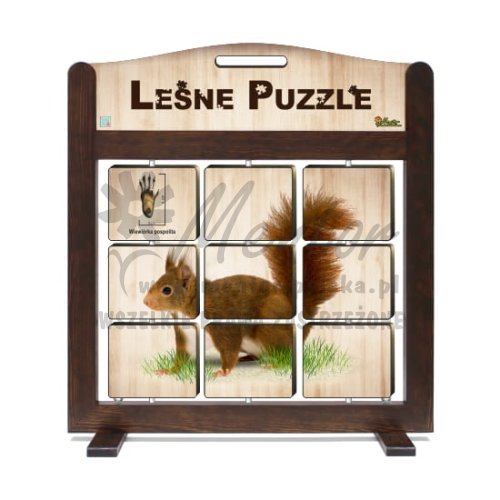 GRA MOBILNA - LEŚNE PUZZLE "WIEWIÓRKA / KUNA" - (wizualizacja poglądowa)