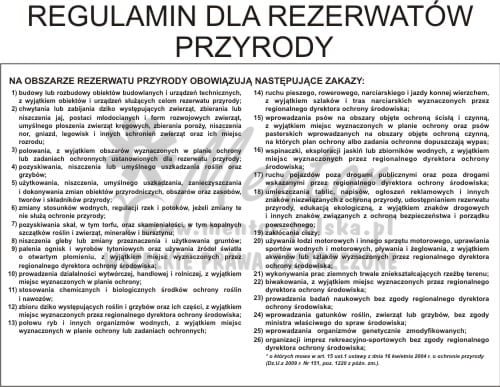 Regulamin dla rezerwatów przyrody
