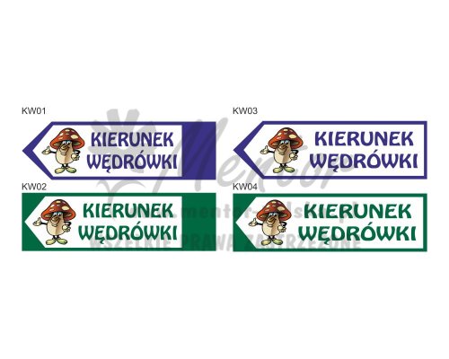 Tablica kierunkowa "KIERUNEK WĘDRÓWKI"