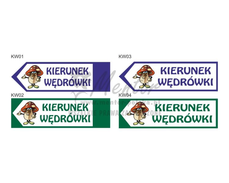 Tablica kierunkowa "KIERUNEK WĘDRÓWKI"