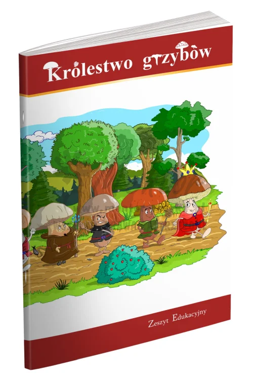 ZESZYT EDUKACYJNY "Królestwo grzybów" okładka złożona, przód