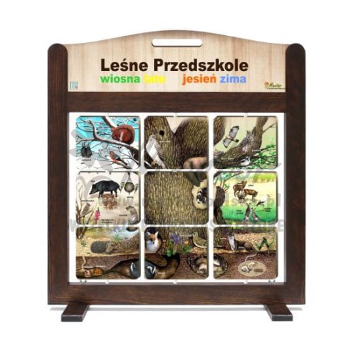 GRA MOBILNA - LEŚNE PUZZLE "LEŚNE PRZEDSZKOLE" - (wizualizacja poglądowa)