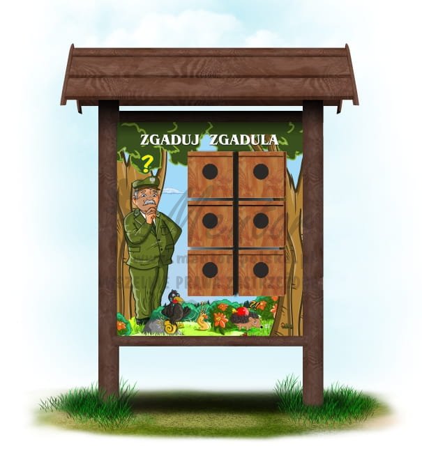 "Zgaduj Zgadula" Leśnik Alojzy, impregnat: brąz - wizualizacja poglądowa