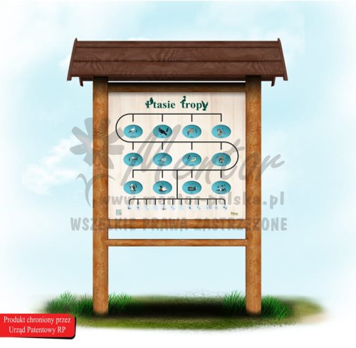 Ptasie Tropy - Labirynt Natury, impregnat: dąb+brąz - wizualizacja poglądowa